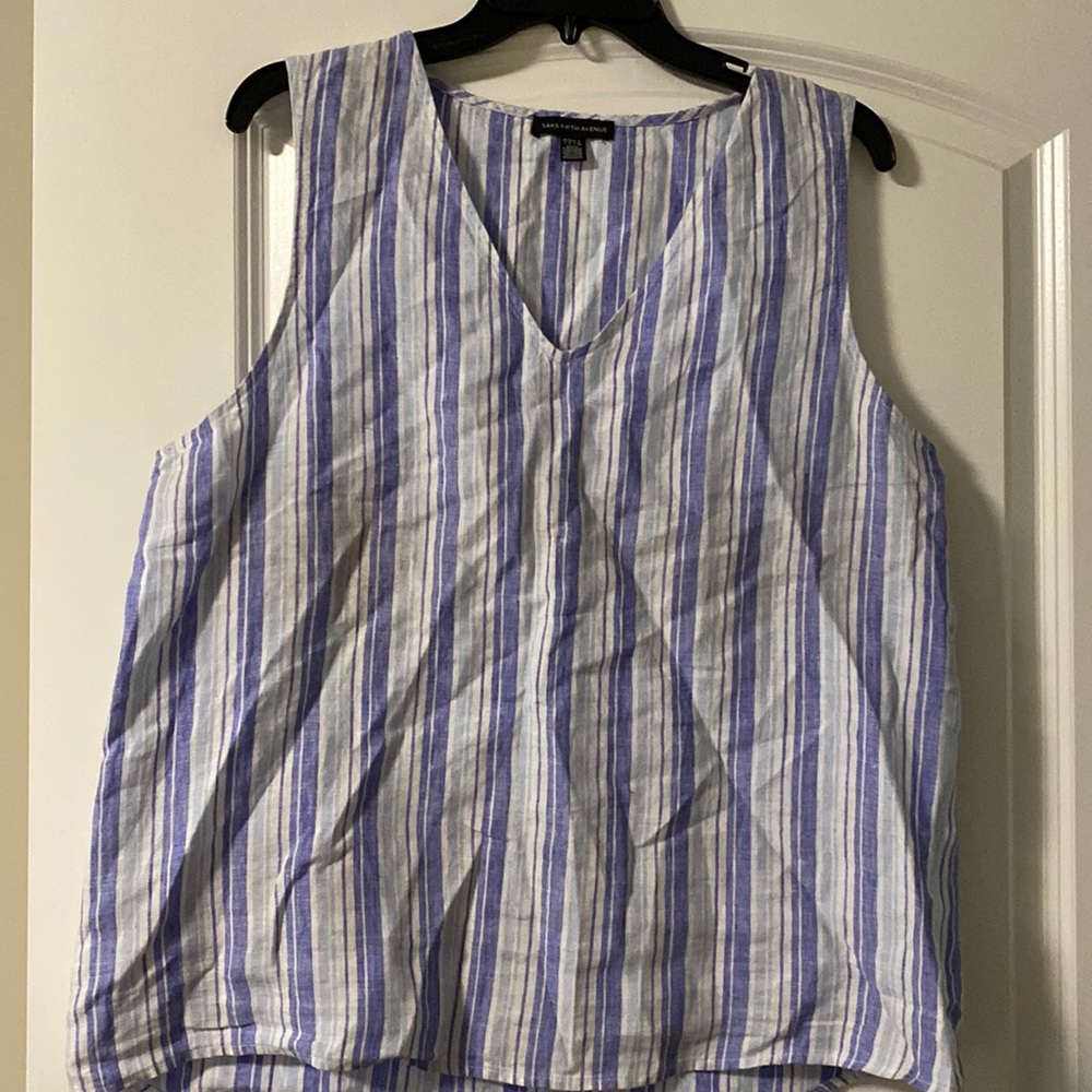 Linen top by Saks Fifth Avenue
